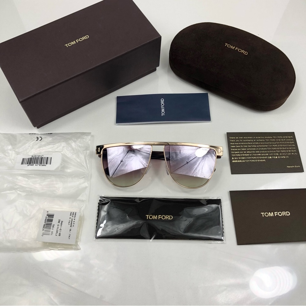 New Tom Ford Stephanie-02 Aviator Sunglasses - Picture 2 of 16